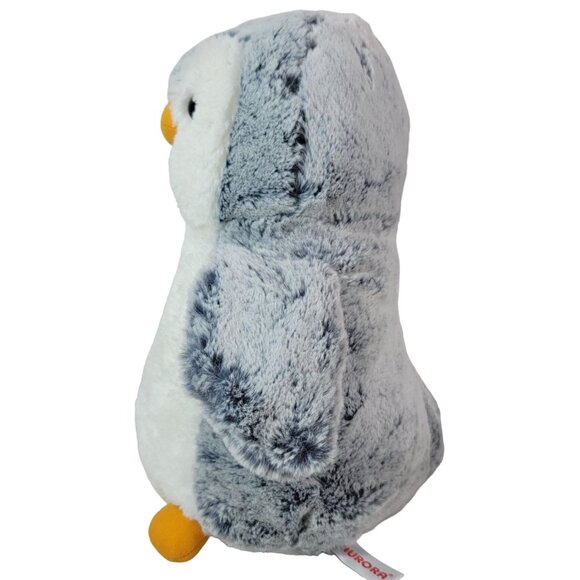Aurora Penguin Stuffed Animal Plush Gray White 11.5" Floppy Wing Arctic Zoo 2016 - Picture 3 of 10